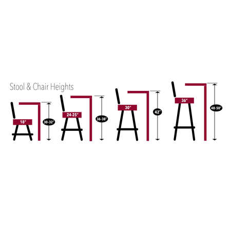 Holland Bar Stool Co 18" Swivel Vanity Stool, Black Wrinkle, Rein Coffee Seat 80218BW025